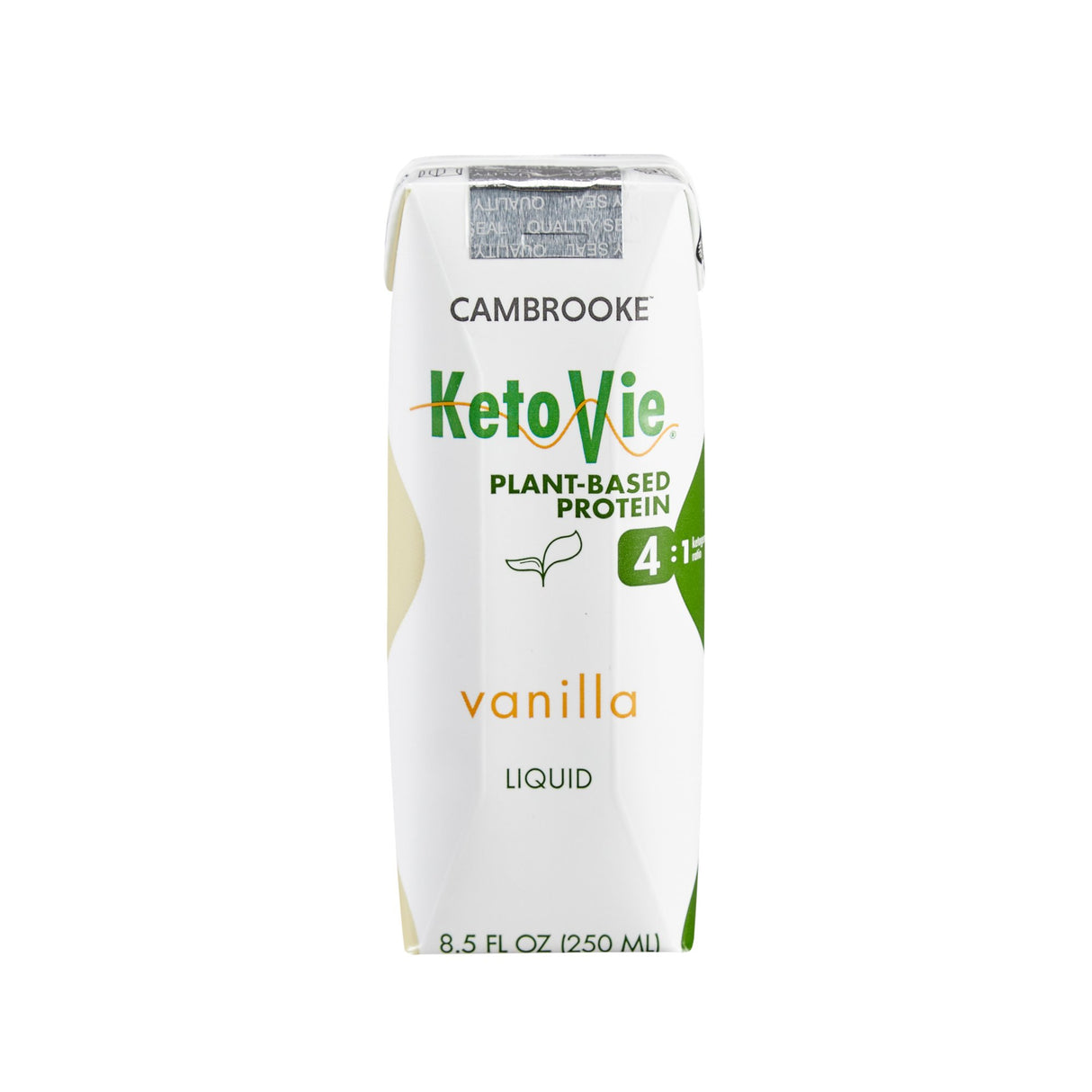Oral Supplement KetoVie® 4:1 Plant-Based Protein Vanilla Flavor Liquid 8.5 oz. Carton - BeHope
