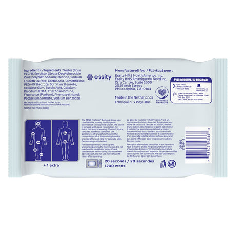 Rinse-Free Bathing Glove Wipe TENA® ProSkin™ Soft Pack Scented 5 Count - BeHope