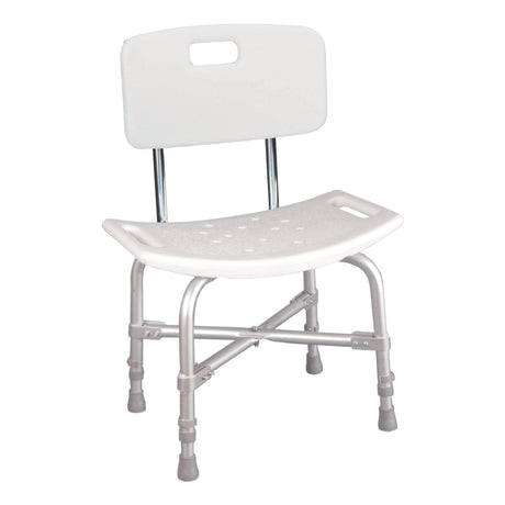 Bath Bench McKesson Without Arms Aluminum Frame With Backrest 20 Inch Seat Width 500 lbs. Weight Capacity - BeHope
