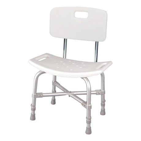 Bath Bench McKesson Without Arms Aluminum Frame With Backrest 20 Inch Seat Width 500 lbs. Weight Capacity - BeHope