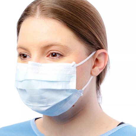 Procedure Mask Cardinal Health™ ASTM Level 1 Earloops One Size Fits Most - BeHope