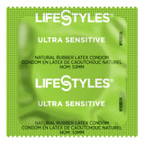 Condom Lifestyles® Ultra Sensitive Lubricated One Size Fits Most 1,008 per Case - BeHope
