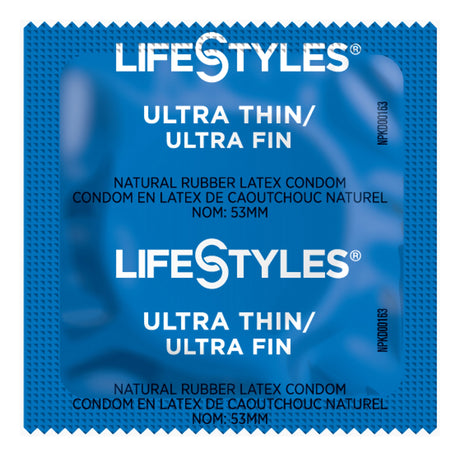 Condom Lifestyles® Ultra Thin Lubricated One Size Fits Most 1,008 per Case - BeHope