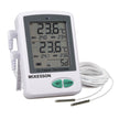 Ultra-Low Temperature Data Logger with Alarm McKesson Fahrenheit / Celsius -112° to +158°F (-80° to +70°C) 2 Stainless Steel Probes Flip-out Stand Battery Operated - BeHope