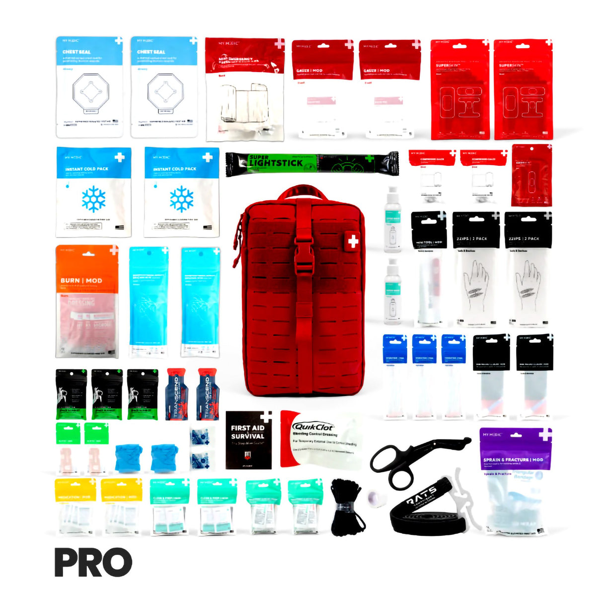 First Aid Kit My Medic™ MYFAK Large Pro Red Nylon Bag - BeHope