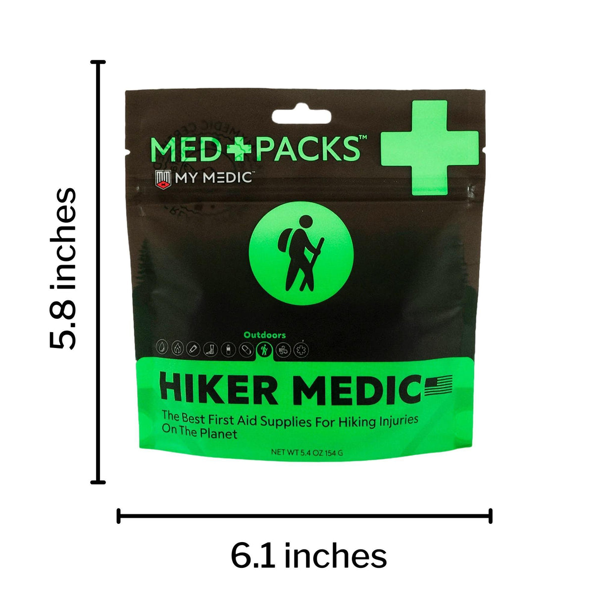 First Aid Kit My Medic™ MED PACKS Hiker Medic Plastic Pouch - BeHope