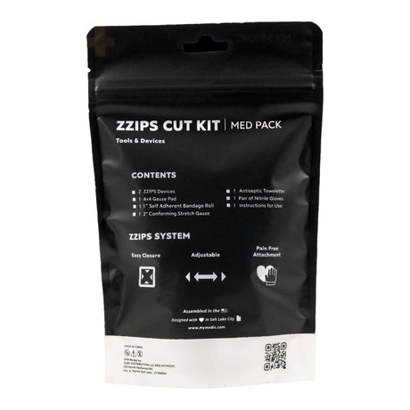 First Aid Kit My Medic™ MED PACKS ZZIPS Cut Kit Plastic Pouch - BeHope