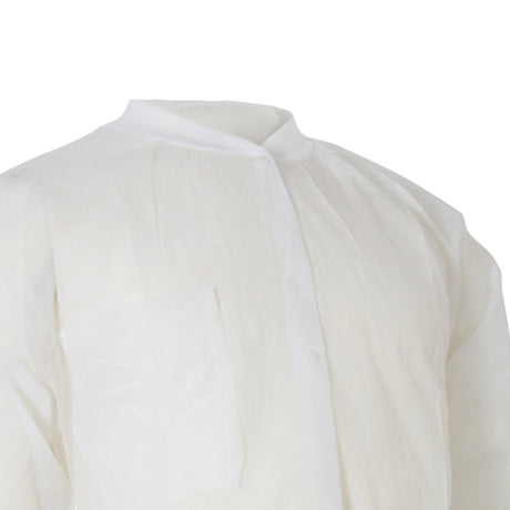 Lab Coat McKesson White Large / X-Large Knee Length Spunbond Polypropylene Disposable - BeHope