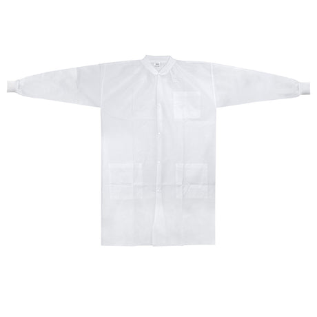 Lab Coat McKesson White Small / Medium Knee Length Spunbond Polypropylene Disposable - BeHope
