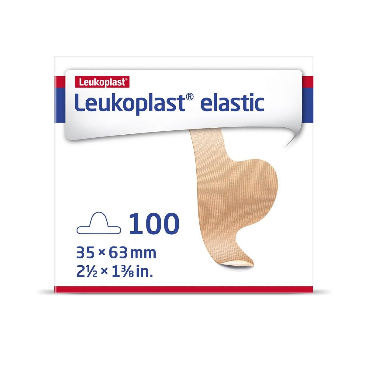 Adhesive Strip LeukoplastÂ® Elastic Fabric Tan 1-3/8 X 2-1/2 Inch NonSterile - BeHope