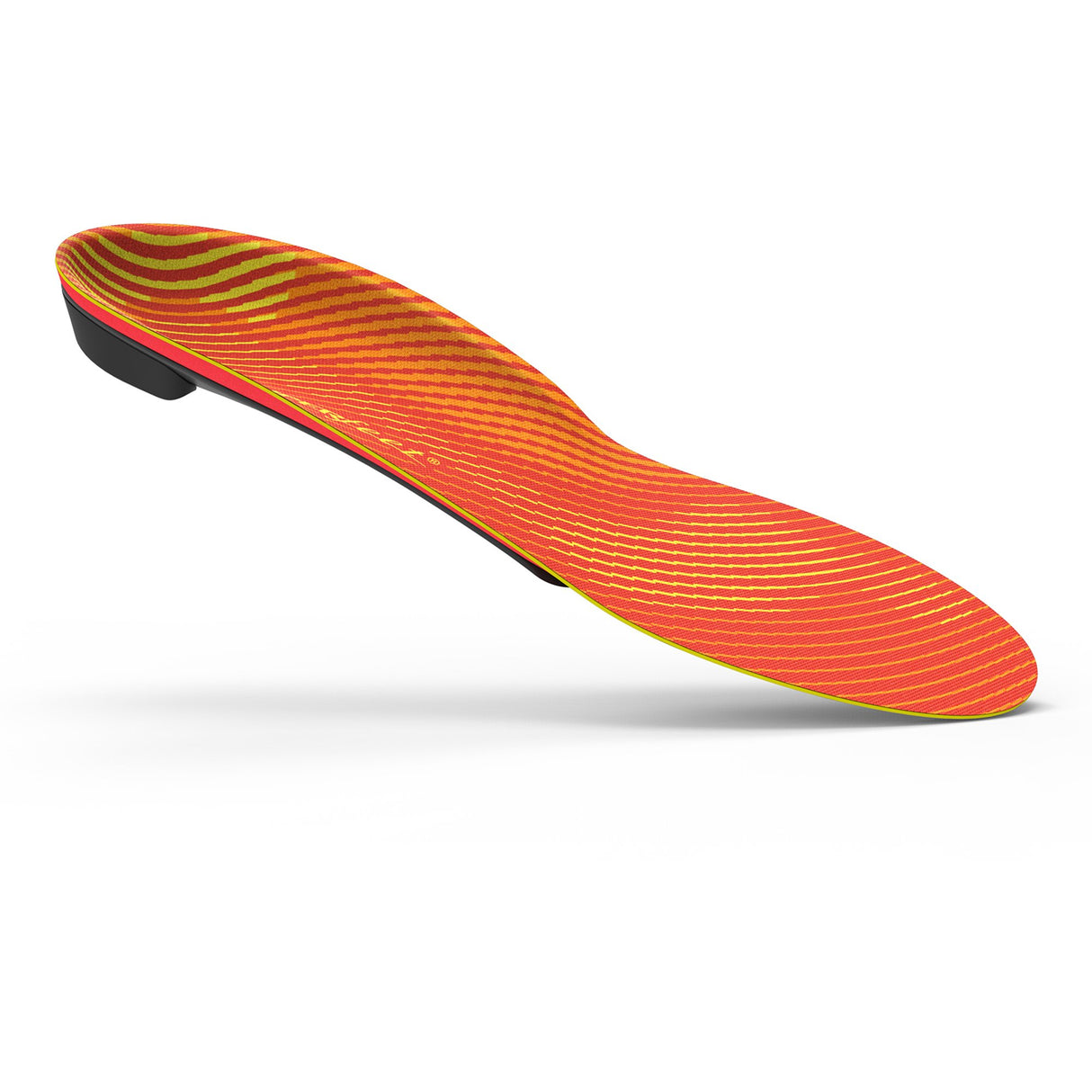 Insole Superfeet® RUN Pain Relief Full Length Carbon Fiber / Foam / Nylon Women 10.5 to 12 / Men 8.5 to 10 Black / Orange / Yellow - BeHope