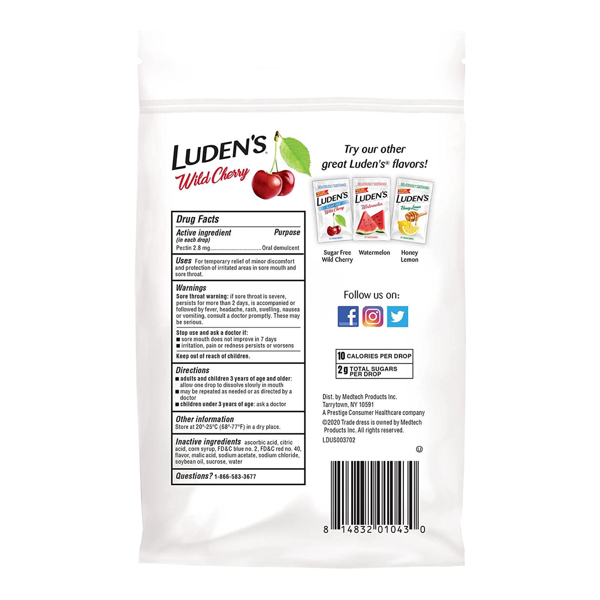Sore Throat Relief Lozenges Luden's® for Mouth and Throat Pain - BeHope