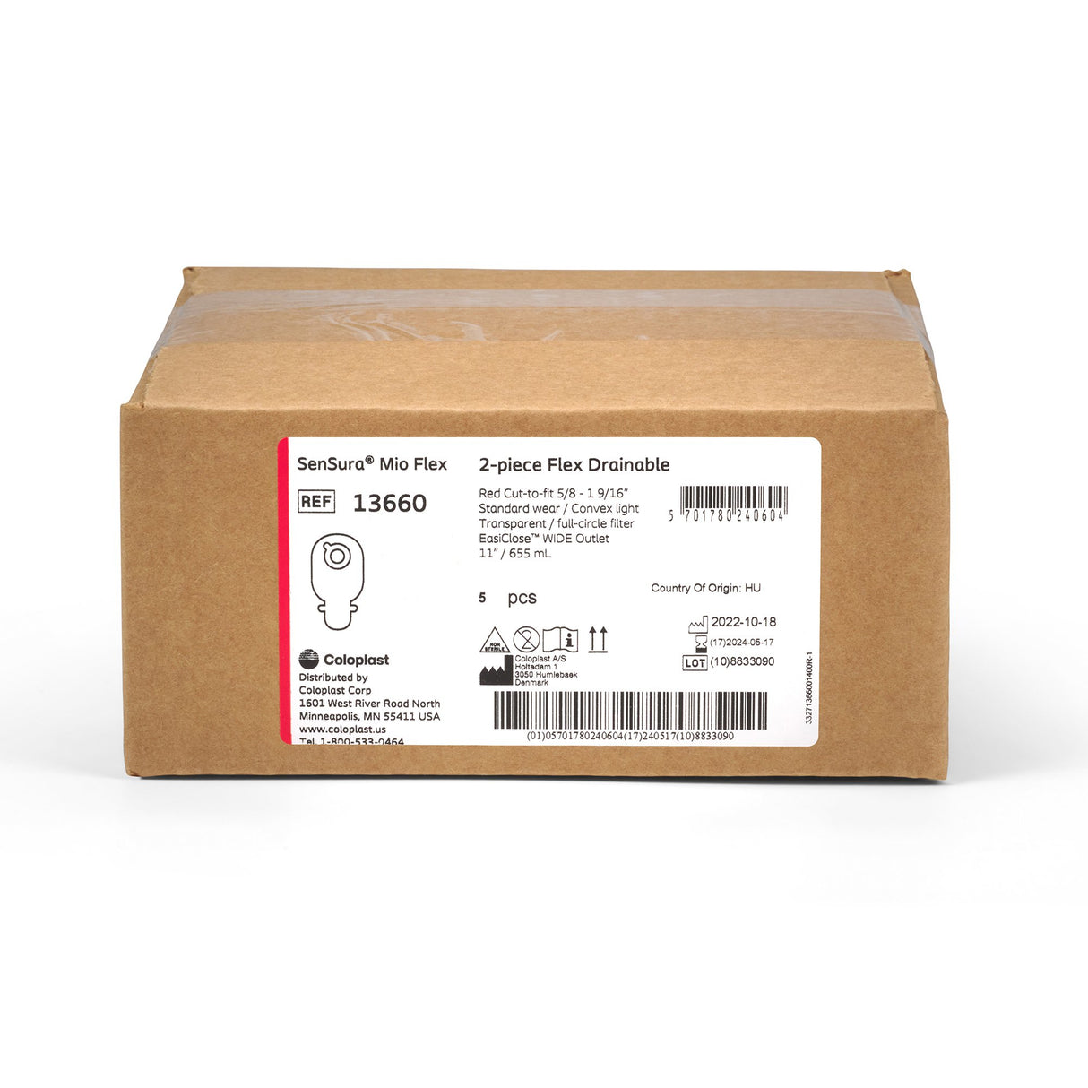 Ostomy Pouch SenSura® Micro Two-Piece System Convex Light Drainable - BeHope