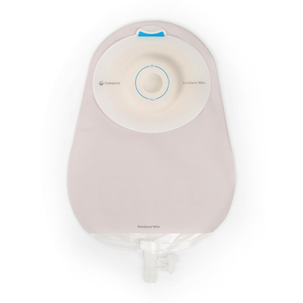 Urostomy Pouch SenSura® Mio One-Piece System Convex Light, Pre-Cut 1-1/4 Inch Stoma Drainable - BeHope