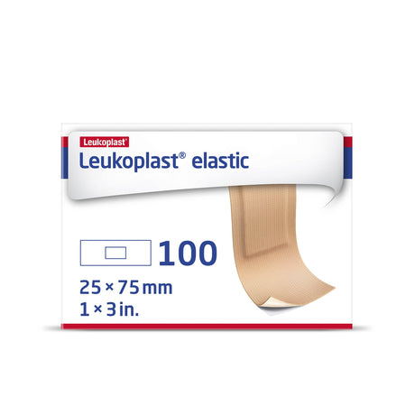 Adhesive Strip Leukoplastâ® Elastic Cross-elastic Material Tan 1-1/2 X 3 Inch Sterile - Behope