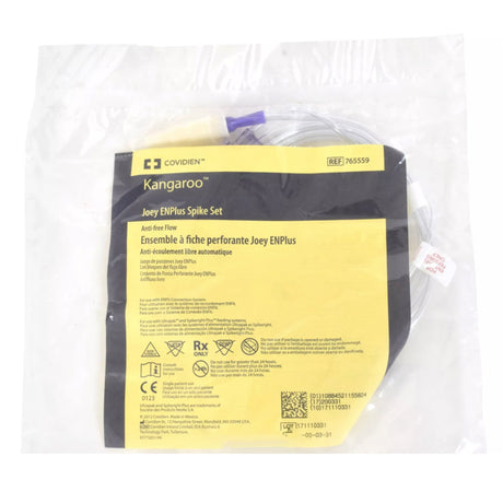 Enteral Feeding Pump Safety Screw Spike Set without ENFit™ Transitional Adapter Kangaroo™ Joey™ ENPlus PVC NonSterile - BeHope