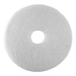 Hard Floor Polishing Pad 19 Inch Diameter White Polyester / Nylon - BeHope