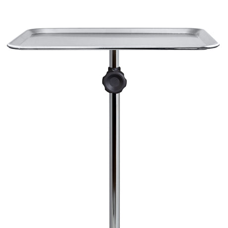 Mobile Instrument Stand McKesson Hand Operated Single Post 5-Leg Base Small Tray - BeHope