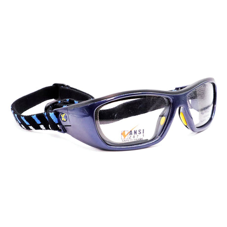 Safety Glasses SWRx Collection Titmus SW07 Side Shield Clear Tint Blue Frame Over Ear 60.13.127 - BeHope