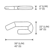 Medcline J-Shaped Body Pillow for Side Sleeping Support - BeHope