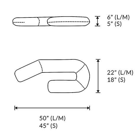 Medcline J-Shaped Body Pillow for Side Sleeping Support - BeHope