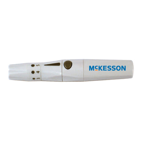 McKesson Lancing Device Push Button Activation Five Depth Settings - BeHope