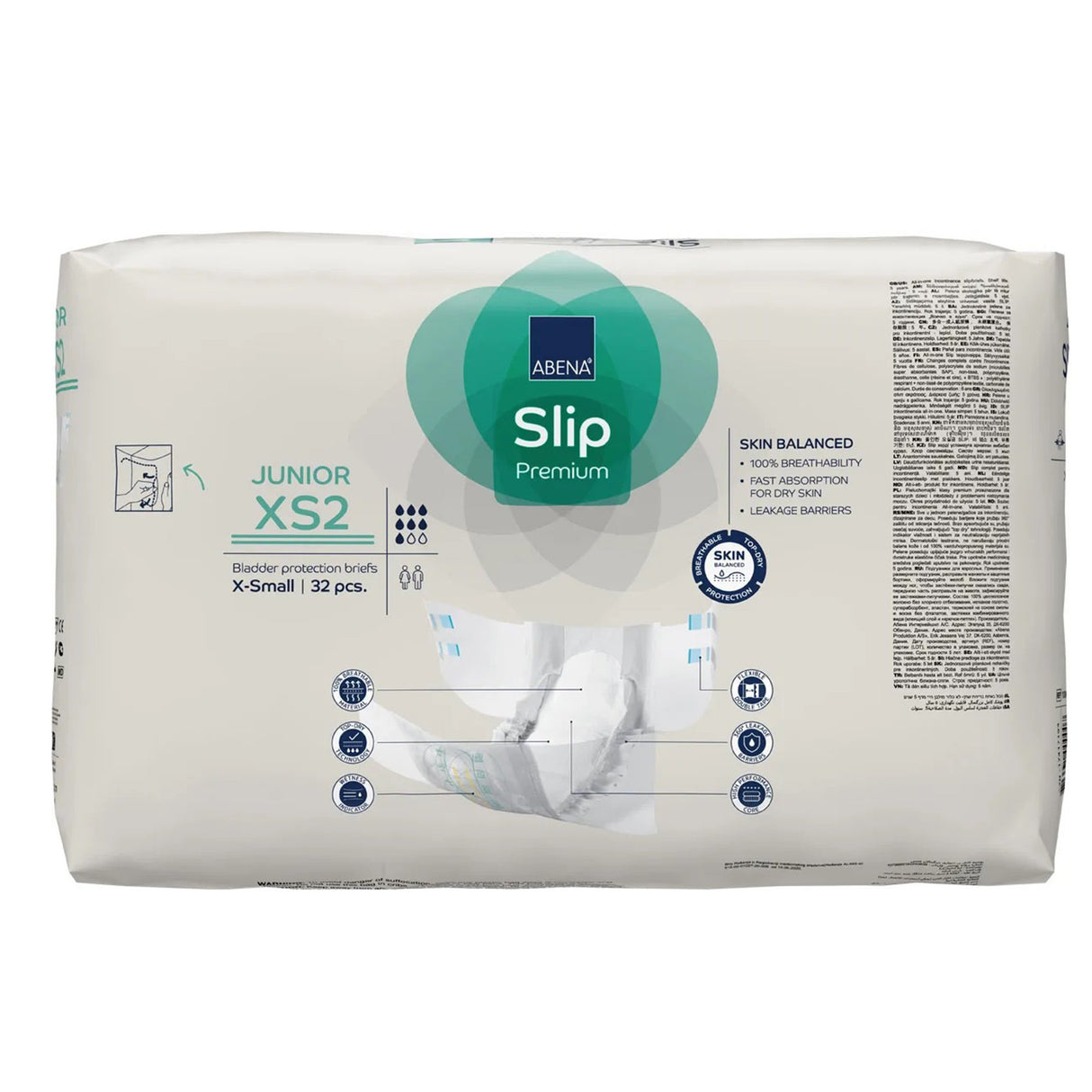 Unisex Youth Incontinence Brief Abena® Slip Premium Junior XS2 X-Small Disposable Heavy Absorbency - BeHope