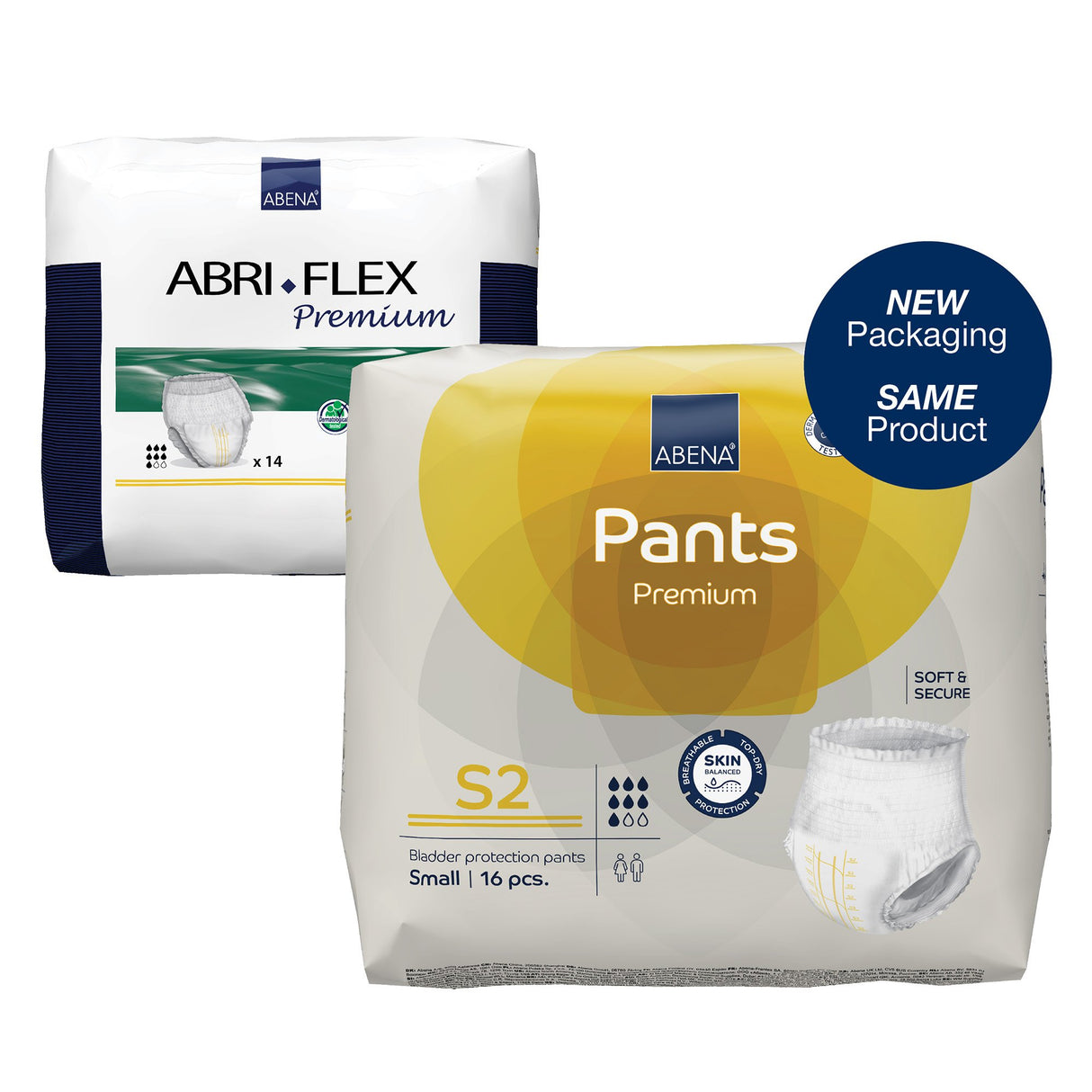 Absorbent Underwear Abena® Premium Pants S2 Pull On with Tear Away Seams Adult Small Unisex Disposable Heavy Absorbency - BeHope