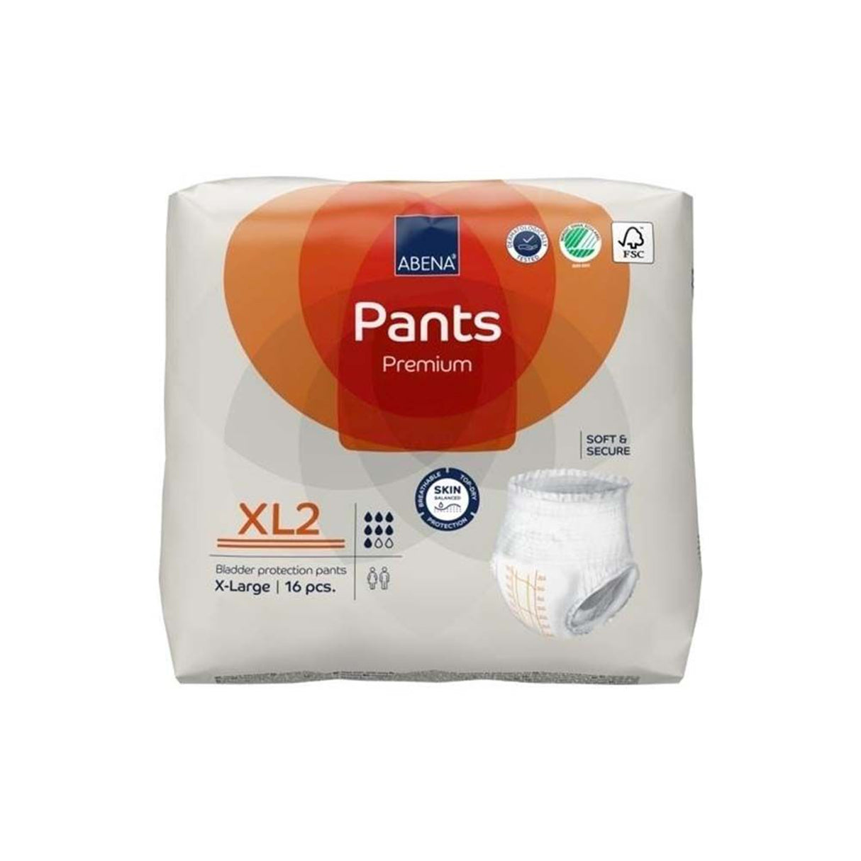 Absorbent Underwear Abena® Premium Pants XL2 Pull On with Tear Away Seams Adult X-Large Unisex Disposable Heavy Absorbency - BeHope
