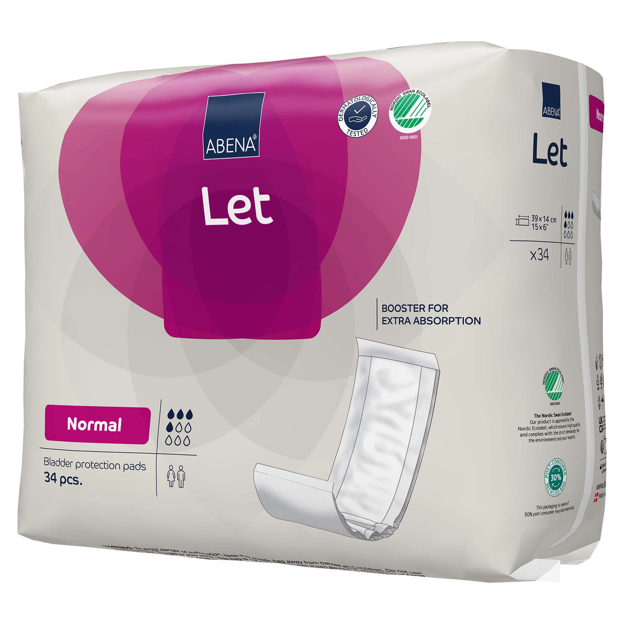 Incontinence Liner Abena® Abri-Let Normal 4.3 X 15.3 Inch Light Absorbency Fluff / Polymer Core One Size Fits Most - BeHope