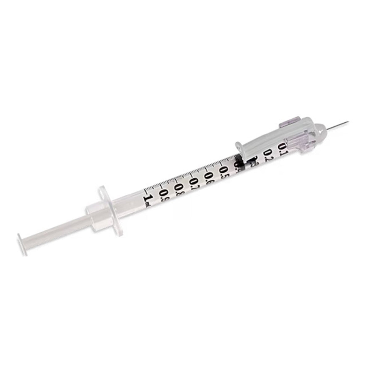 Safety Tuberculin Syringe with Needle SafetyGlide™ 1 mL 3/8 Inch 27 Gauge Sliding Safety Needle Regular Wall - BeHope