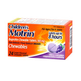 Children's Pain Relief Motrin® 100 mg Strength Ibuprofen Chewable Tablet 24 Per Bottle - BeHope