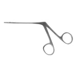 Alligator Forceps Miltex® Disposable Hartmann-Noyes 3-1/4 Inch Length Floor / Office Grade Pakistani Stainless Steel Sterile NonLocking Finger Ring Handle Straight Serrated Tips - BeHope