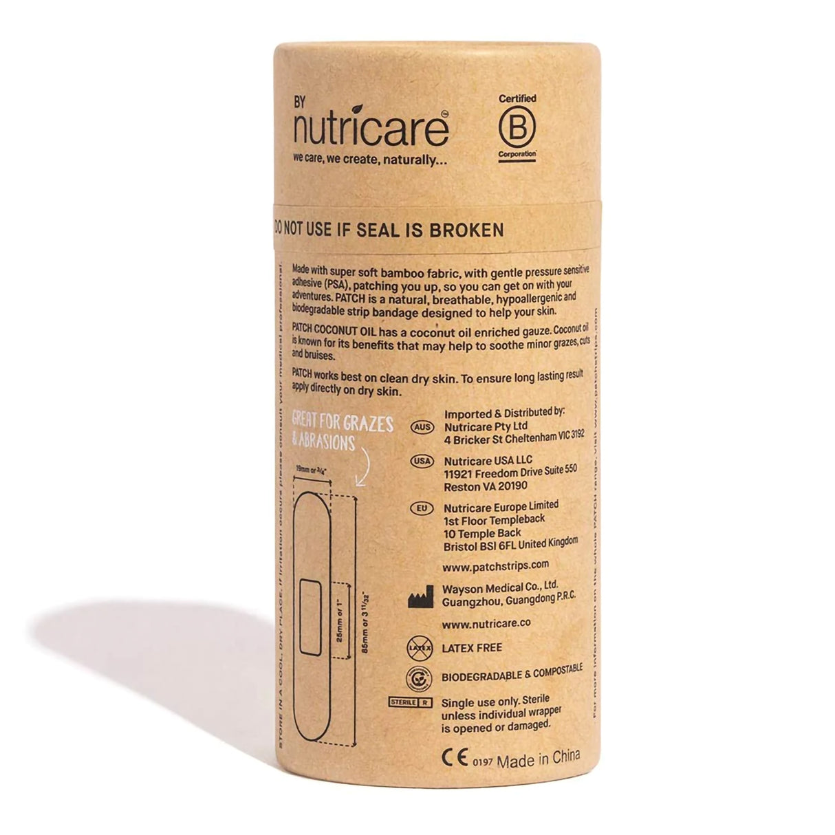 Adhesive Strip Patchâ„¢ Kids Bamboo / Coconut Oil Kid Design (Pandas) 3/4 X 3 Inch Sterile - BeHope