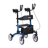 4 Wheel Rollator drive™ Upright Walker Blue Aluminum Frame - BeHope