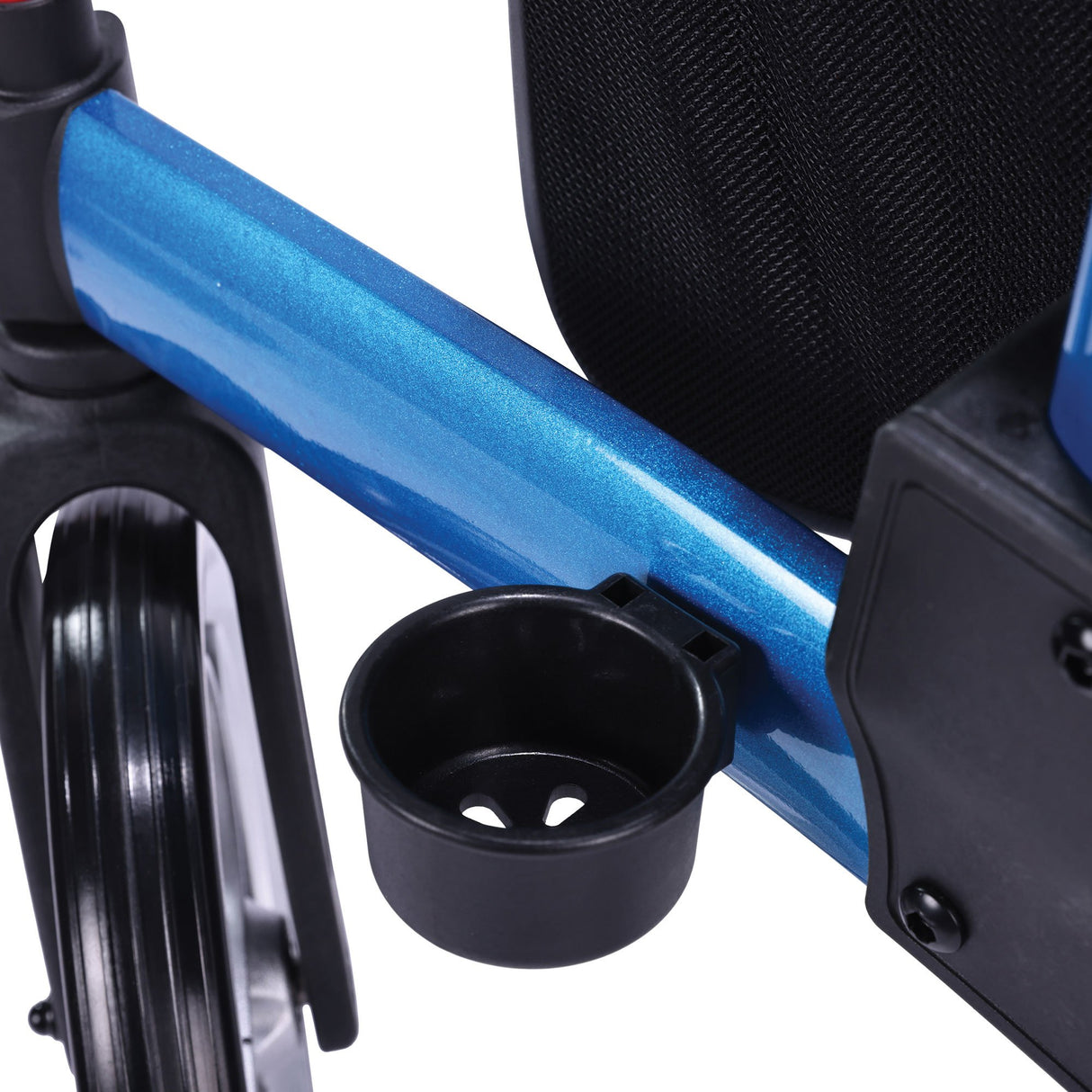 4 Wheel Rollator drive™ Upright Walker Blue Aluminum Frame - BeHope