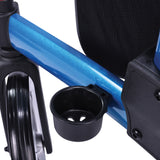 4 Wheel Rollator drive™ Upright Walker Blue Aluminum Frame - BeHope