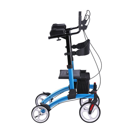 4 Wheel Rollator drive™ Upright Walker Blue Aluminum Frame - BeHope