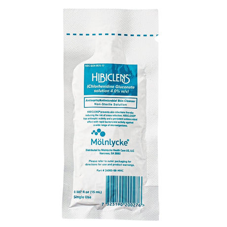 Antiseptic / Antimicrobial Skin Cleanser Hibiclens® 15 mL Individual Packet 4% Strength CHG (Chlorhexidine Gluconate) NonSterile - BeHope