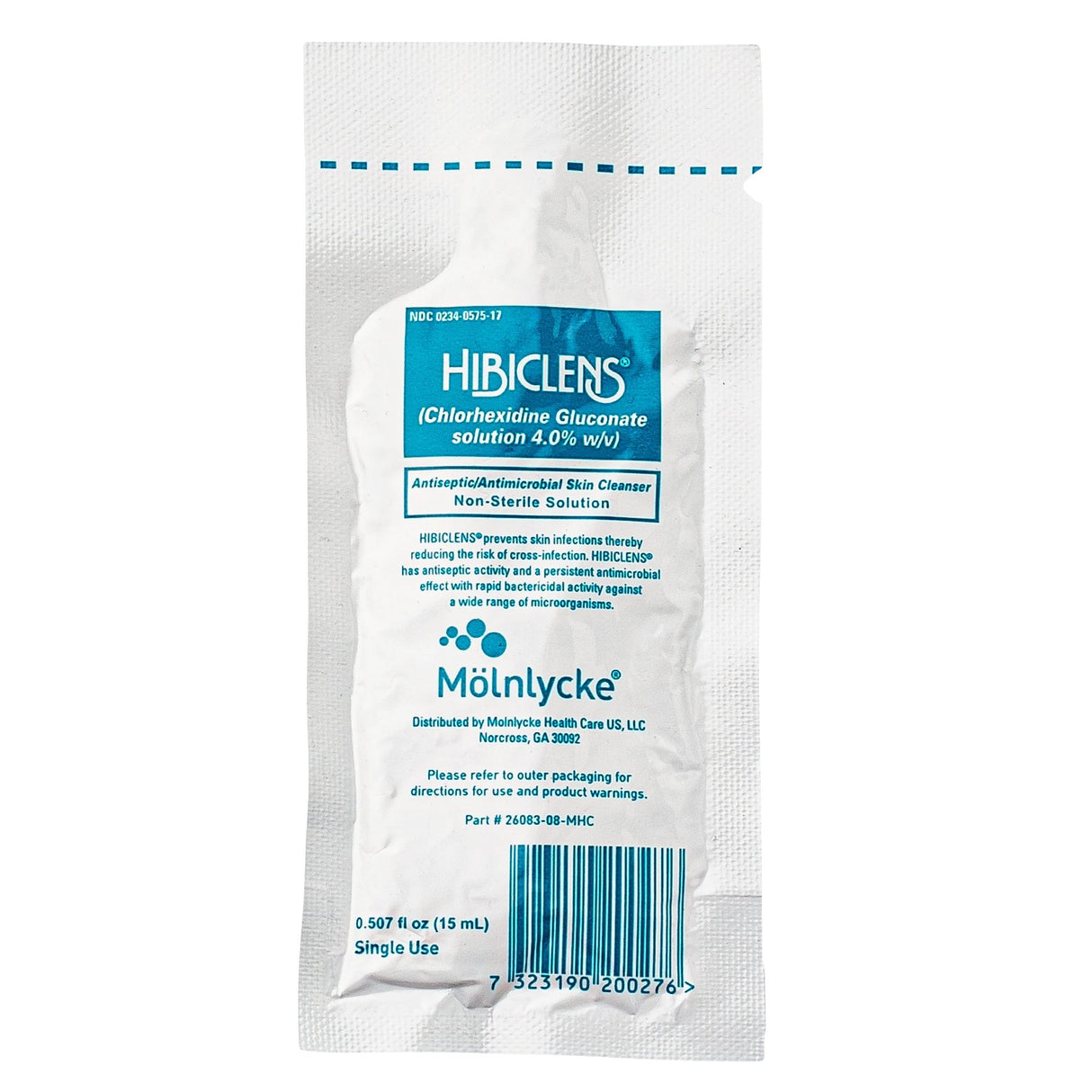 Antiseptic / Antimicrobial Skin Cleanser Hibiclens® 15 mL Individual Packet 4% Strength CHG (Chlorhexidine Gluconate) NonSterile - BeHope