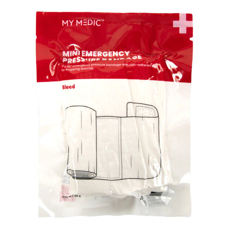Trauma Pressure Dressing with Wrap My Medic™ 4 X 36 Inch Hook and Loop Closure White Sterile Standard Compression - BeHope