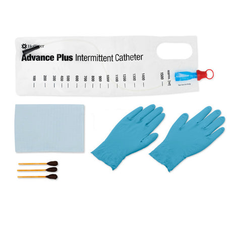 Intermittent Catheter Tray Advance Plus™ Coude 14 Fr. Without Balloon PVC - BeHope