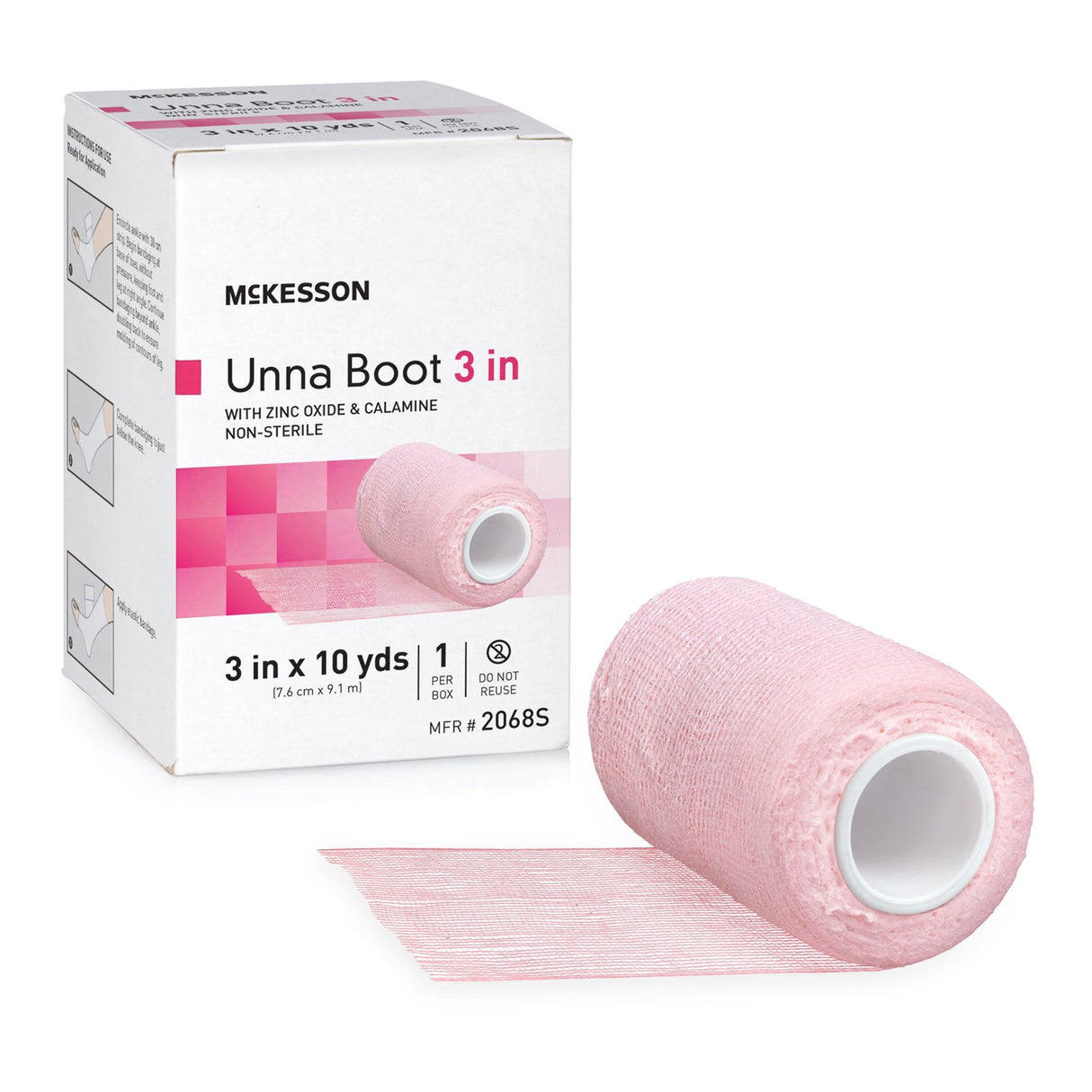 Unna Boot Zinc Oxide / Calamine 3 Inch X 10 Yard - Behope