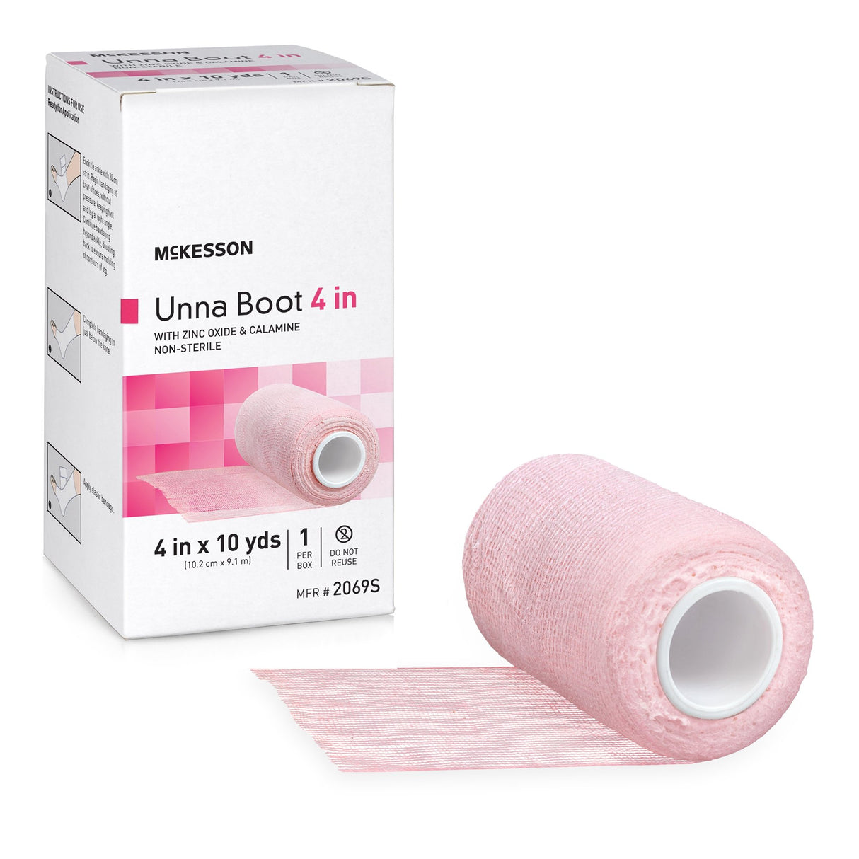 Mckesson Unna Boot Zinc Oxide Calamine Gauze Bandage - BeHope