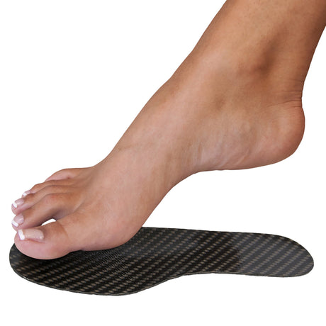 Spring Plate PediFix® Springthotics™ XLT Full Length / Semi-Rigid Carbon Fiber Graphite Men 11 Black / Gray - BeHope
