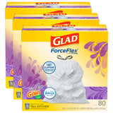 Trash Bag Glad® 13 gal. 0.72 mil 12 X 24 Inch White Tall Kitchen Dispenser Box - BeHope