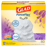 Trash Bag Glad® 13 gal. 0.72 mil 12 X 24 Inch White Tall Kitchen Dispenser Box - BeHope