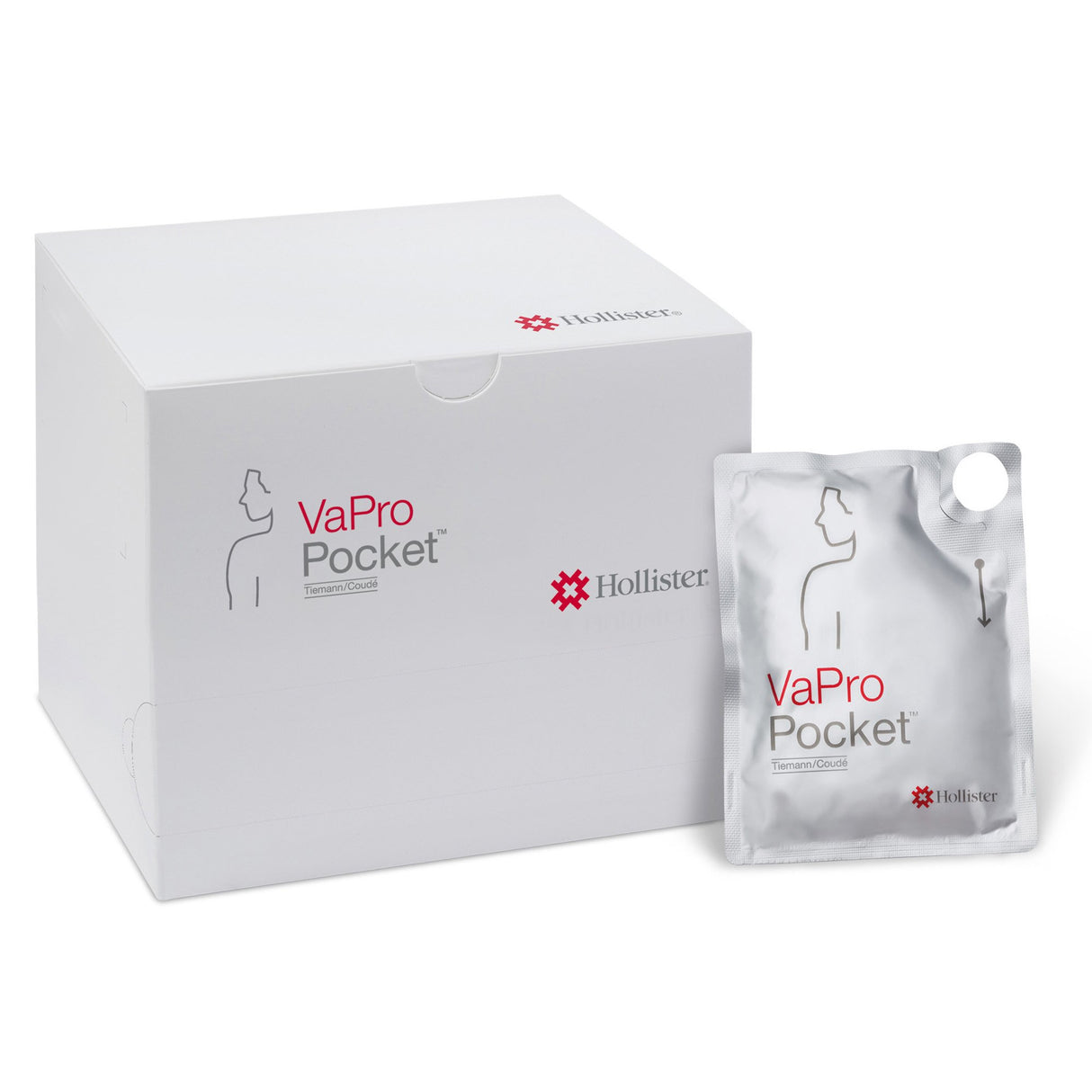 Intermittent Catheter Tray Vapro Plus Pocket™ Discreet Tiemann Coudé Tip - BeHope