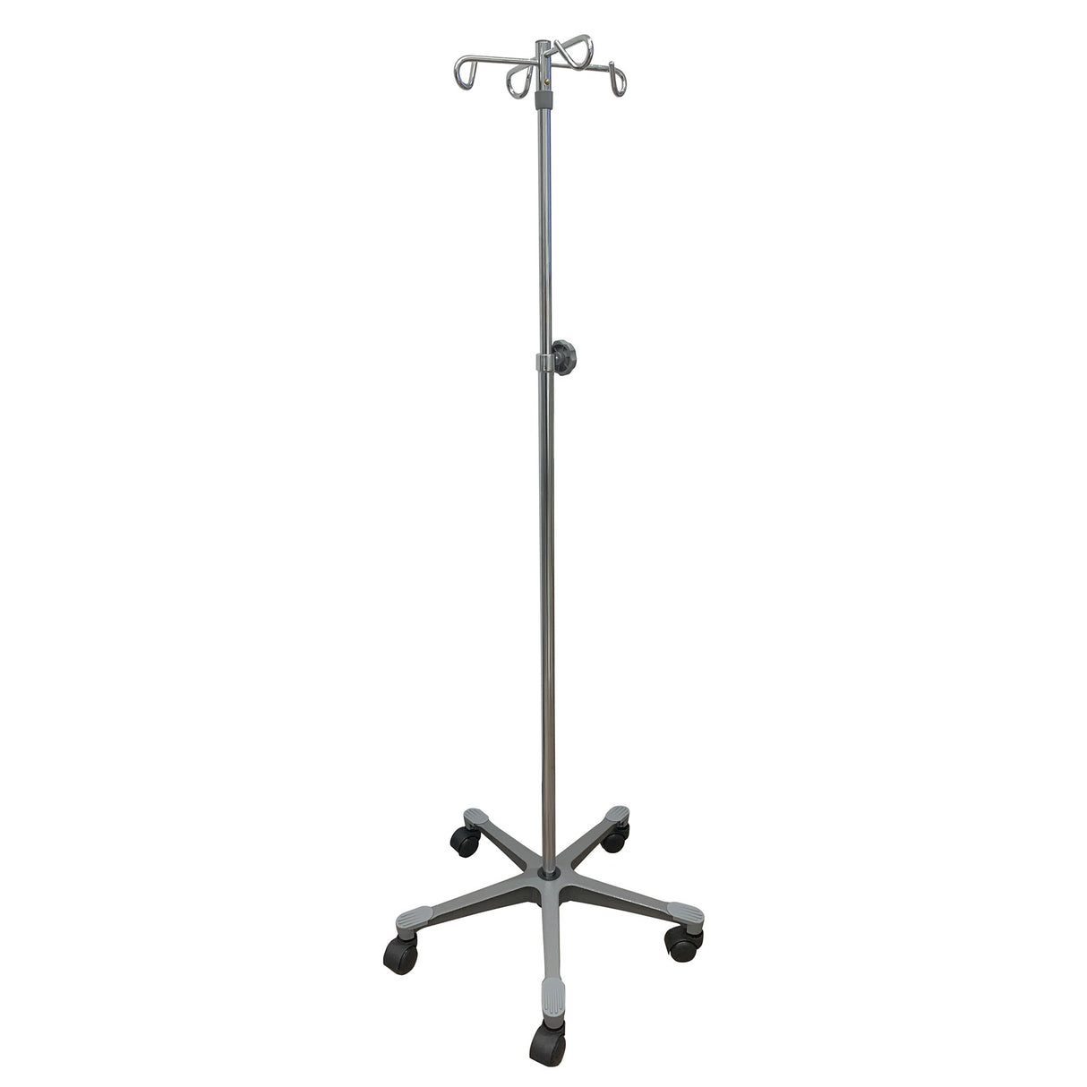 IV Stand Floor Stand 4 Hooks 5 Legs with Casters - BeHope