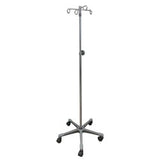 Iv Stand 2 Hooks 4 Legs With Casters - Behope
